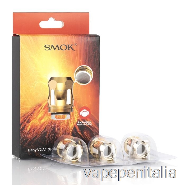 Vape In Italia Smok Tfv8 Baby V2 Bobine Sostitutive 0,17ohm Baby V2 A1 Bobine Singole (oro)
